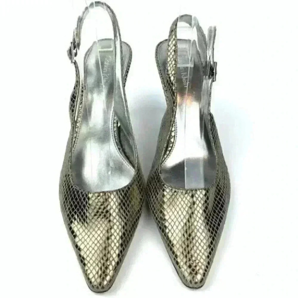 New Calvin Klein heels size 6.5 Deema gray suede - Picture 2 of 12